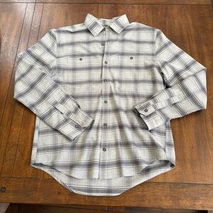 Mack Weldon Warmknit Flannel Lightweight Gray Tone Long Sleeve Shirt Size Large